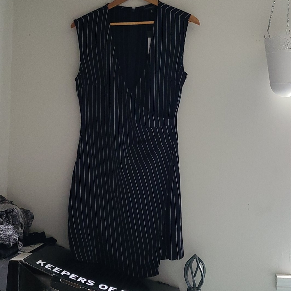 Blue wrap dress